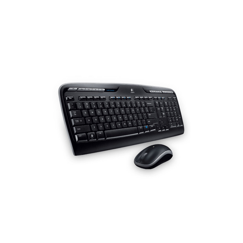 Logitech Wireless Combo MK330 tastiera Mouse incluso Universale USB Greco Nero