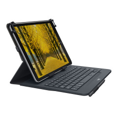 Logitech Universal Folio with integrated keyboard for 9-10 inch tablets AZERTY Francese Bluetooth Nero