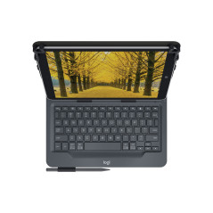 Logitech Universal Folio with integrated keyboard for 9-10 inch tablets QWERTY Inglese UK Bluetooth Nero