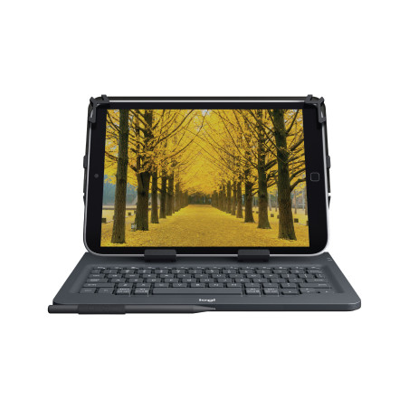 Logitech Universal Folio with integrated keyboard for 9-10 inch tablets QWERTY Inglese UK Bluetooth Nero