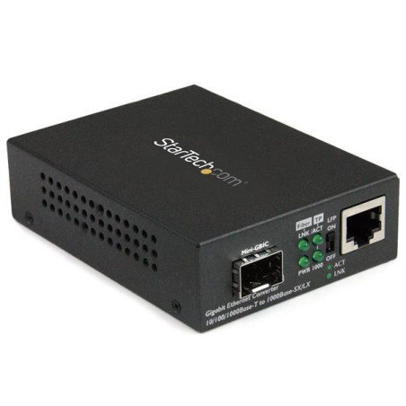 StarTech.com Convertitore multimediale Gigabit Ethernet a Fibra con slot SFP aperto 10 100 1000