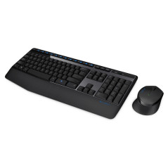 Logitech Wireless Combo MK345 tastiera Mouse incluso Universale USB QWERTY US International Nero