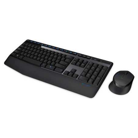 Logitech Wireless Combo MK345 tastiera Mouse incluso Universale USB QWERTY US International Nero