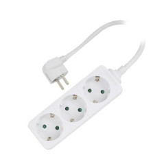 Ewent EW3958 prolunghe e multiple 1,5 m 3 presa(e) AC Interno Bianco