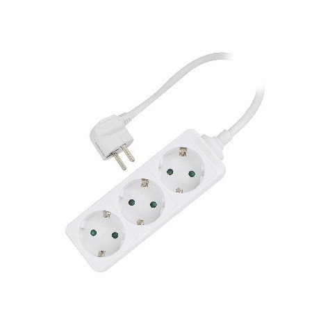 Ewent EW3958 prolunghe e multiple 1,5 m 3 presa(e) AC Interno Bianco