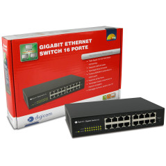 Digicom SWG16-Z01 Gestito Gigabit Ethernet (10 100 1000) Nero