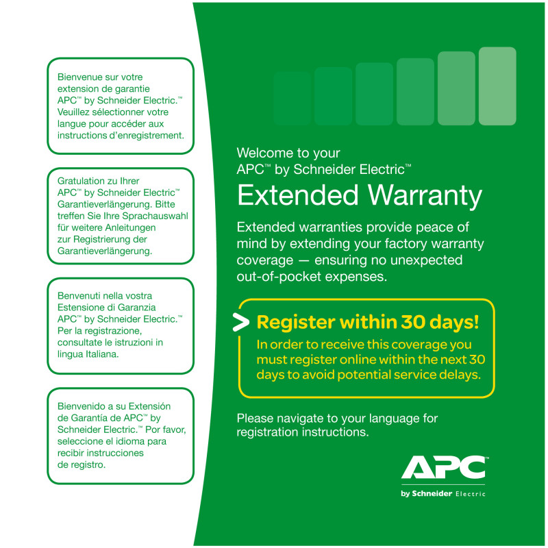 APC Service Pack 3 Year Warranty Extension (for new product purchases) 3 anno/i