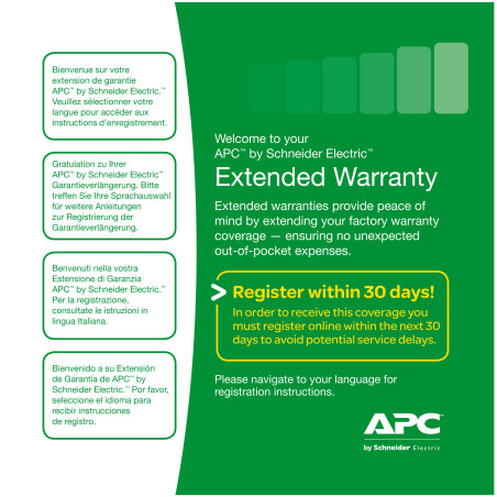 APC Service Pack 3 Year Warranty Extension (for new product purchases) 3 anno i