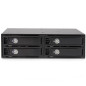 StarTech.com Backplane mobile per rack hot-swap 5,25" a 4 alloggiamenti HDD SATA/SAS da 2,5" - 6 Gbps