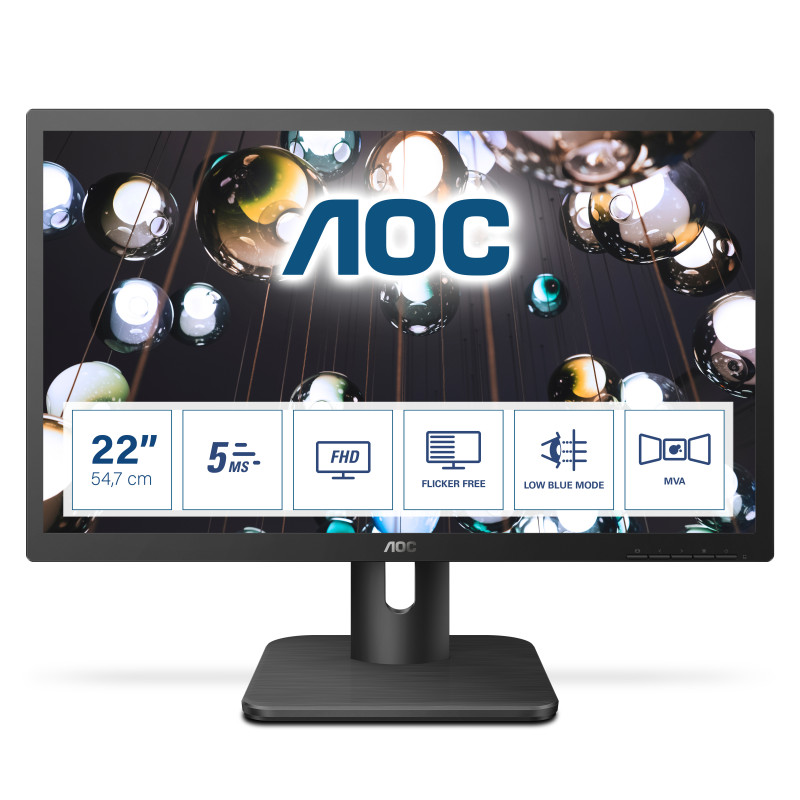 AOC E1 22E1Q Monitor PC 54,6 cm (21.5") 1920 x 1080 Pixel Full HD LED Nero