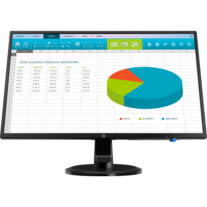 HP N246v Monitor PC 60,5 cm (23.8") 1920 x 1080 Pixel Full HD LED Nero