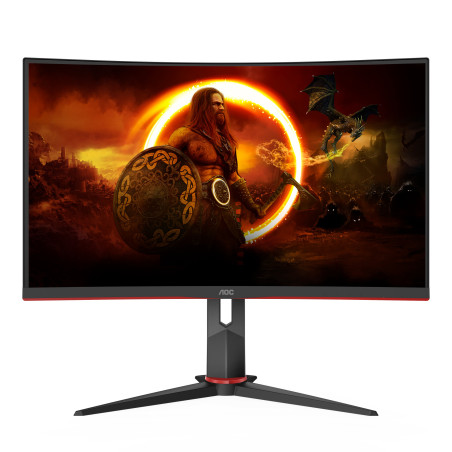 AOC CQ27G2S BK Monitor PC 68,6 cm (27") 2560 x 1440 Pixel Quad HD Nero, Rosso