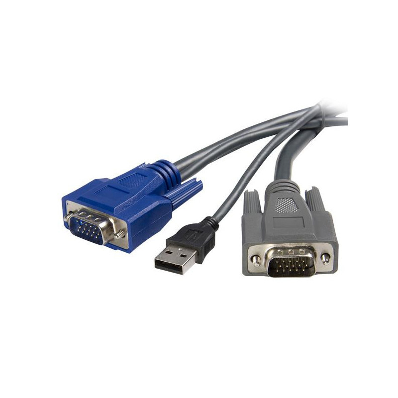 StarTech.com Cavo KVM ultra-sottile VGA USB 2 in 1 1,8 m