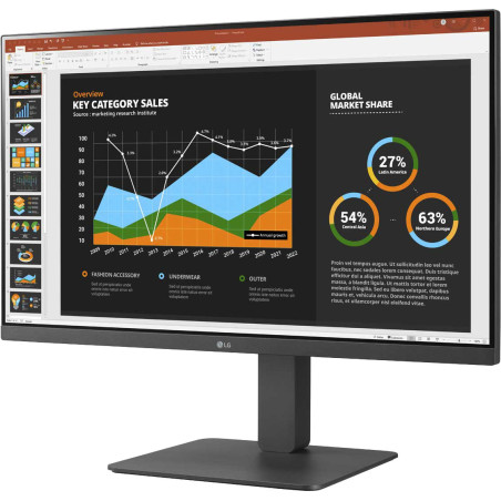 LG MONITOR 27BR650B-C.AEU Monitor PC 68,6 cm (27") 1920 x 1080 Pixel Full HD LED Grigio