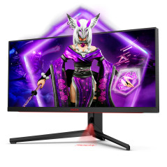 AOC AGON PRO AG344UXM Monitor PC 86,4 cm (34") 3440 x 1440 Pixel UltraWide Quad HD LED Nero, Rosso