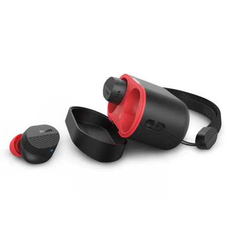 Philips TAA5508BK/00 cuffia e auricolare True Wireless Stereo (TWS) In-ear Musica e Chiamate Bluetooth Nero, Rosso