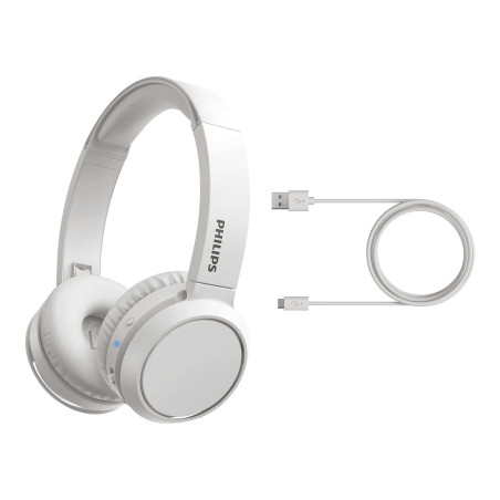 Philips 4000 series TAH4205WT/00 cuffia e auricolare Wireless A Padiglione Musica e Chiamate USB tipo-C Bluetooth Bianco